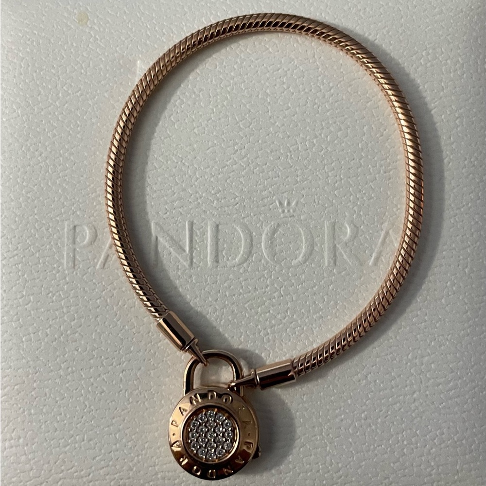Pandora Rose Gold Snake Bracelet 6.5"